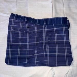 Nike‎ Golf Shorts Plaid Dri-FIT Performance Golf Athletic Blue Mens Size-38